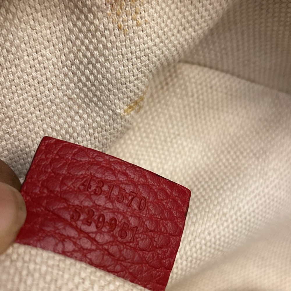 Gucci Red and Black Leather soho Backpack - authentic - Rank AB - Picture 6 of 11